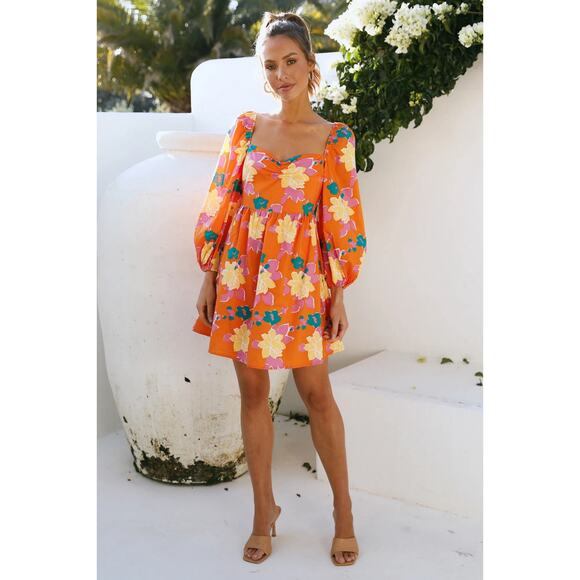 Altar’s State Floral Print Flare Hem Dress Size XS - Picture 1 of 8